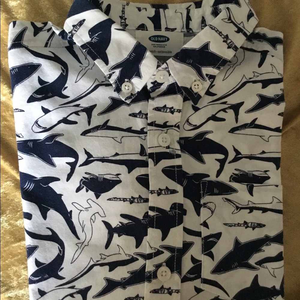 Old navy shark shirt .